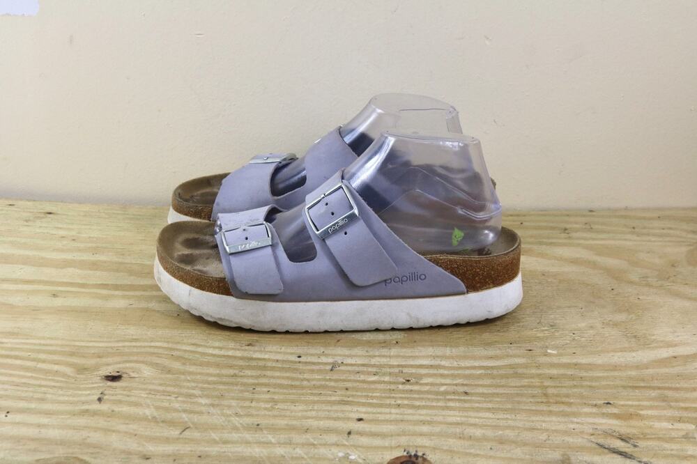 Birkenstock Papillio Sandals Womens 11 B Arizona Platform Purple Fog Nubuck Shoe